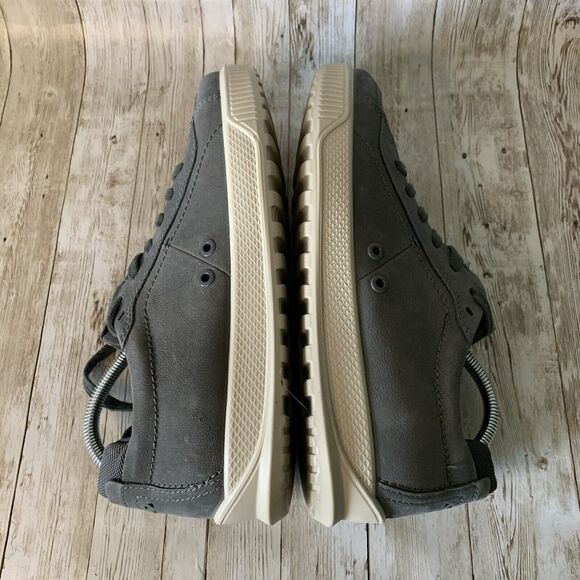 Ecco Byway Dark Shadow Sneakers Leather Low Top Lace Up Gray Men‎ Size 7 - Picture 6 of 10